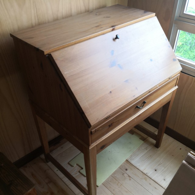 Ikea Alve Secretary Pine Wood Desk Table Made In Poland