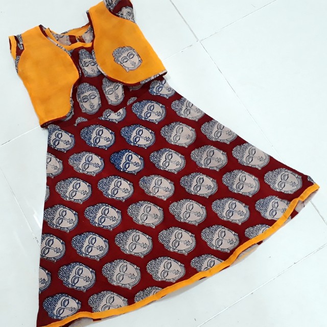 kalamkari frocks for kids