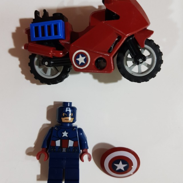 captain america motorcycle lego set