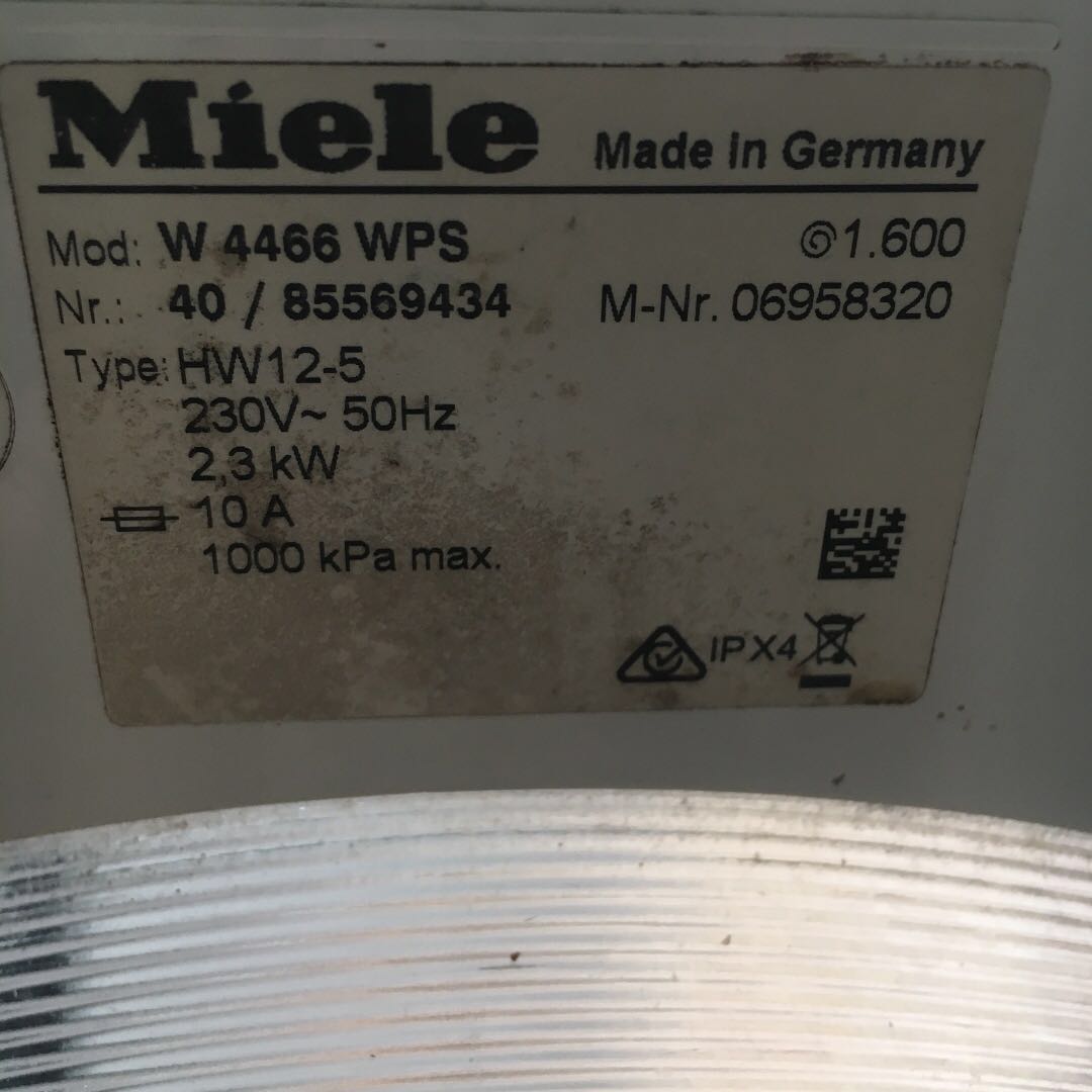 Miele Washing Machine spoilt or can fix at own cost, TV & Home