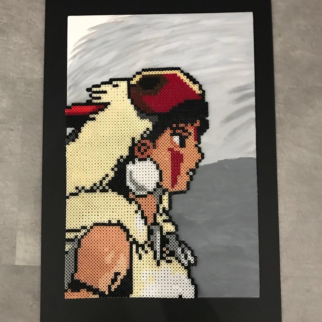 princess mononoke bead art