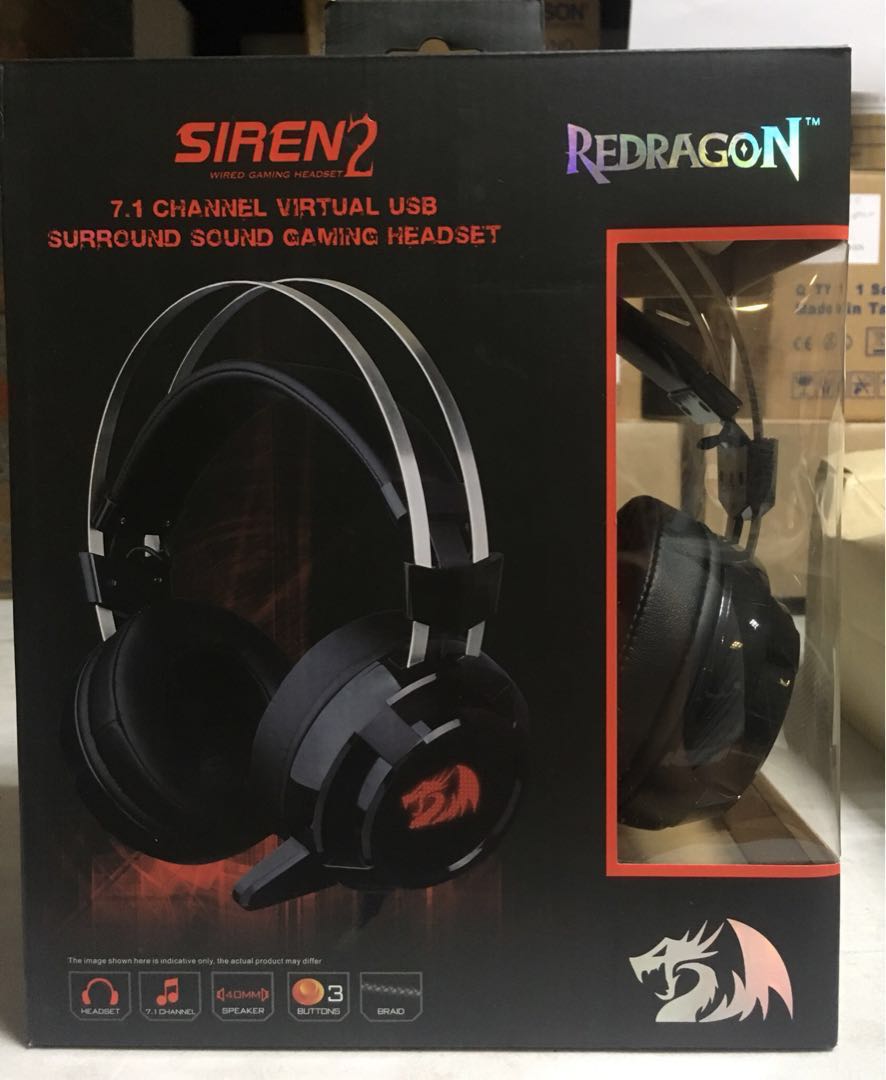 Redragon Siren 2 7.1 Gaming Headset Computers Tech Parts