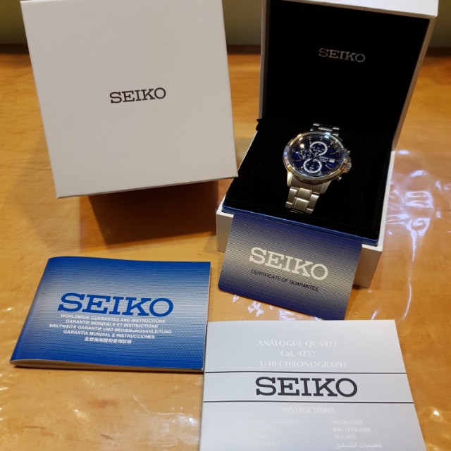 Seiko Quartz Cal. 4T57 1/10 Chronograph Watch, Men's Fashion, Watches &  Accessories, Watches on Carousell