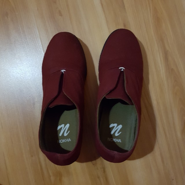 Sepatu Boots Nokha Esme Maroon Women S Fashion Women S Shoes