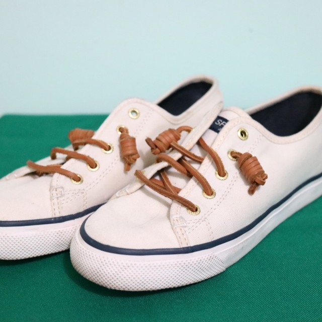 Sperry white rubber shoes, Women's 