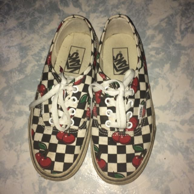 cherry print vans