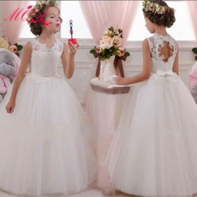 white long gown for kids