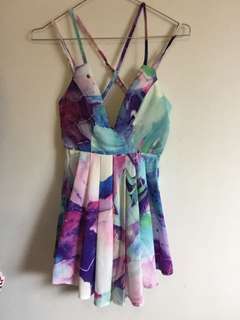 Colourful Print Playsuit