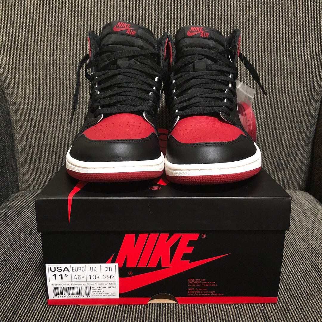 Air jordan 1 new arrivals bred toe price