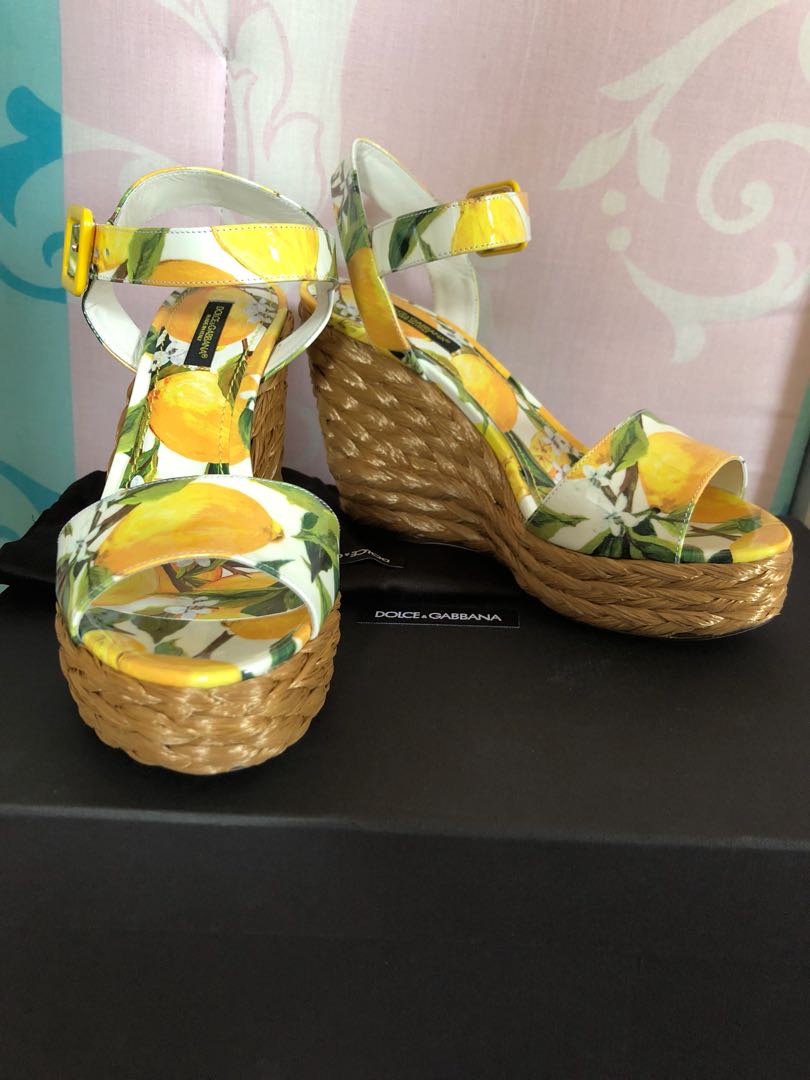 D&G BNIB lemon print shoes Sz , Women's Fashion, Footwear, Sneakers on  Carousell