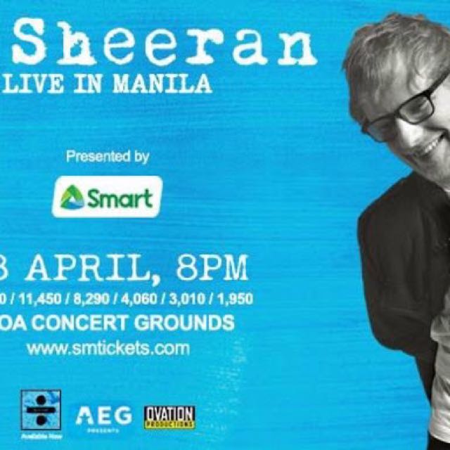 ED SHEERAN DIVIDE TOUR MANILA, Tickets & Vouchers, Event Tickets on
