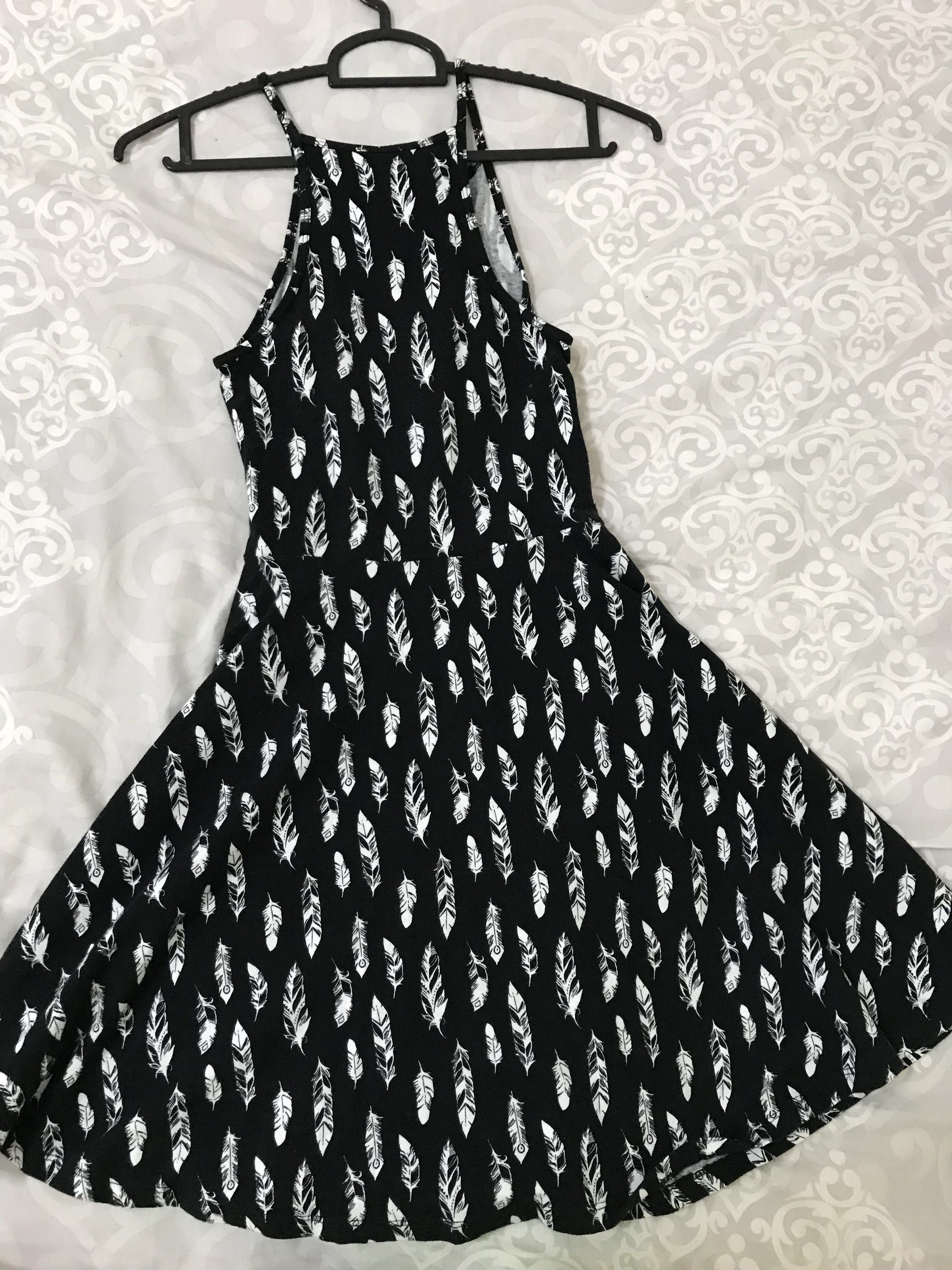 H&m feather sale dress
