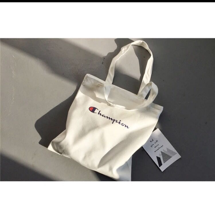 champion tote bag mens white