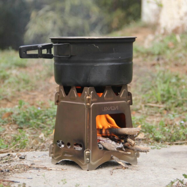 Lixada Portable Outdoor Stove Compact Folding Wood Stove Portable Outdoor Camping Stove Cooking Picnic Hiking Home Appliances On Carousell