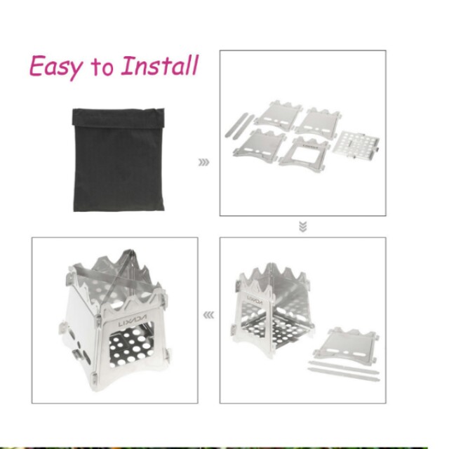 Lixada Portable Outdoor Stove Compact Folding Wood Stove Portable Outdoor Camping Stove Cooking Picnic Hiking Home Appliances On Carousell