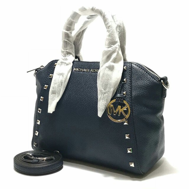 Michael Kors Ciara Studded Medium Messenger Navy size 24 5