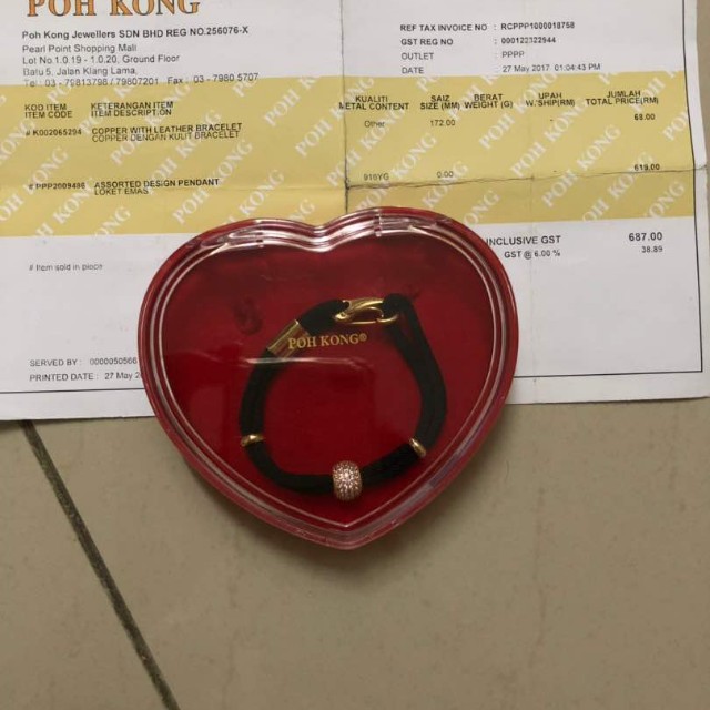 poh kong leather bracelet