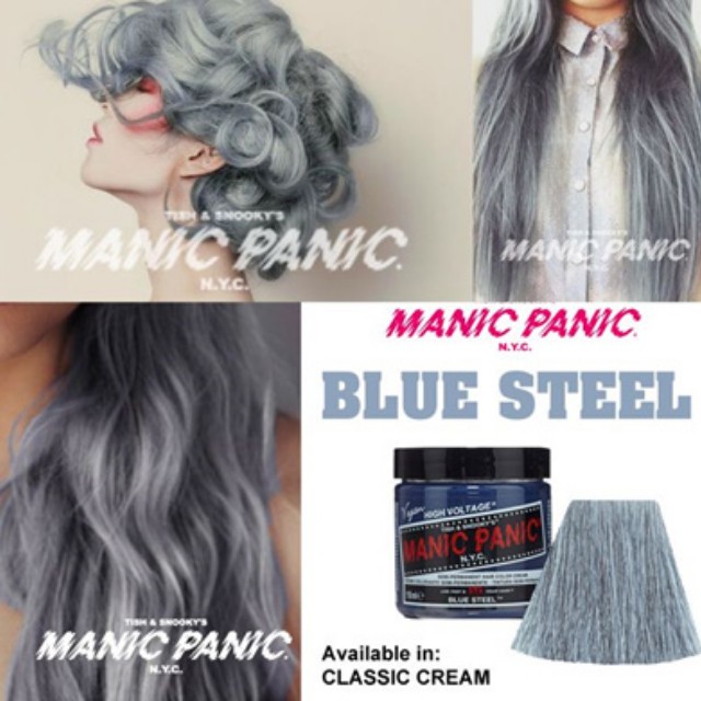 Semi Permanent Hair Colour Manic Panic Blue Steel Health Beauty Hair Care On Carousell