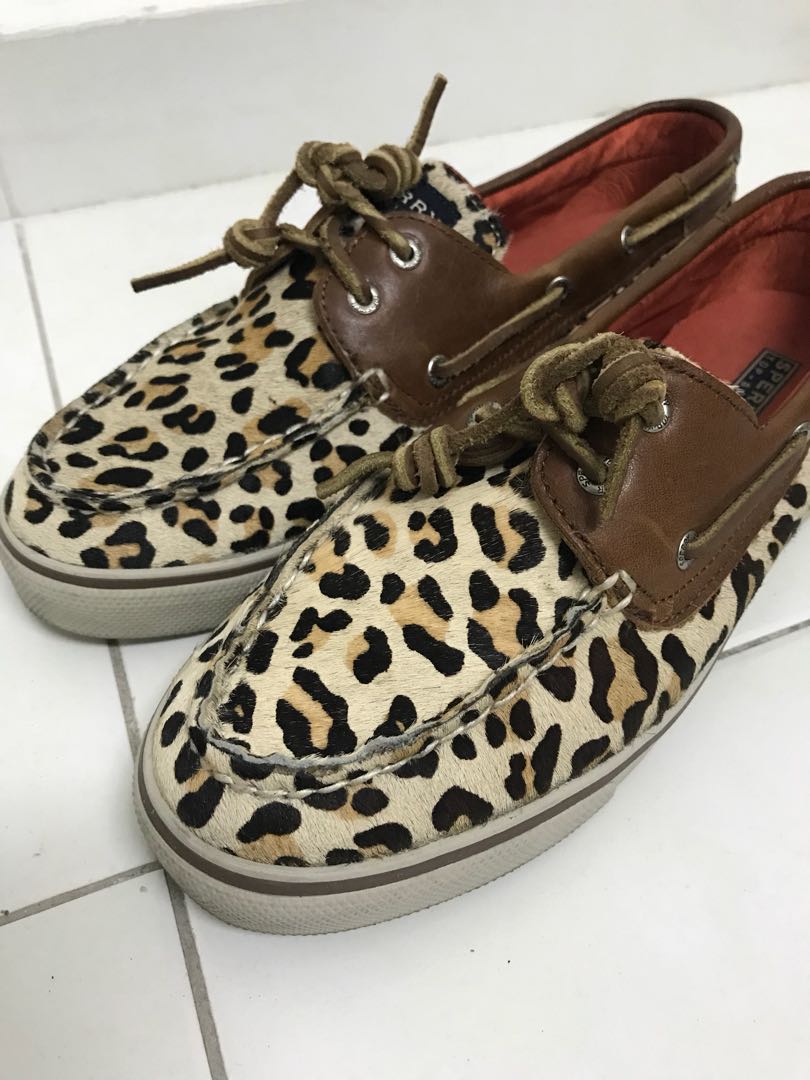 leopard print sperry