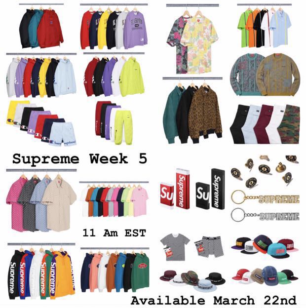 supreme week 5 fw18