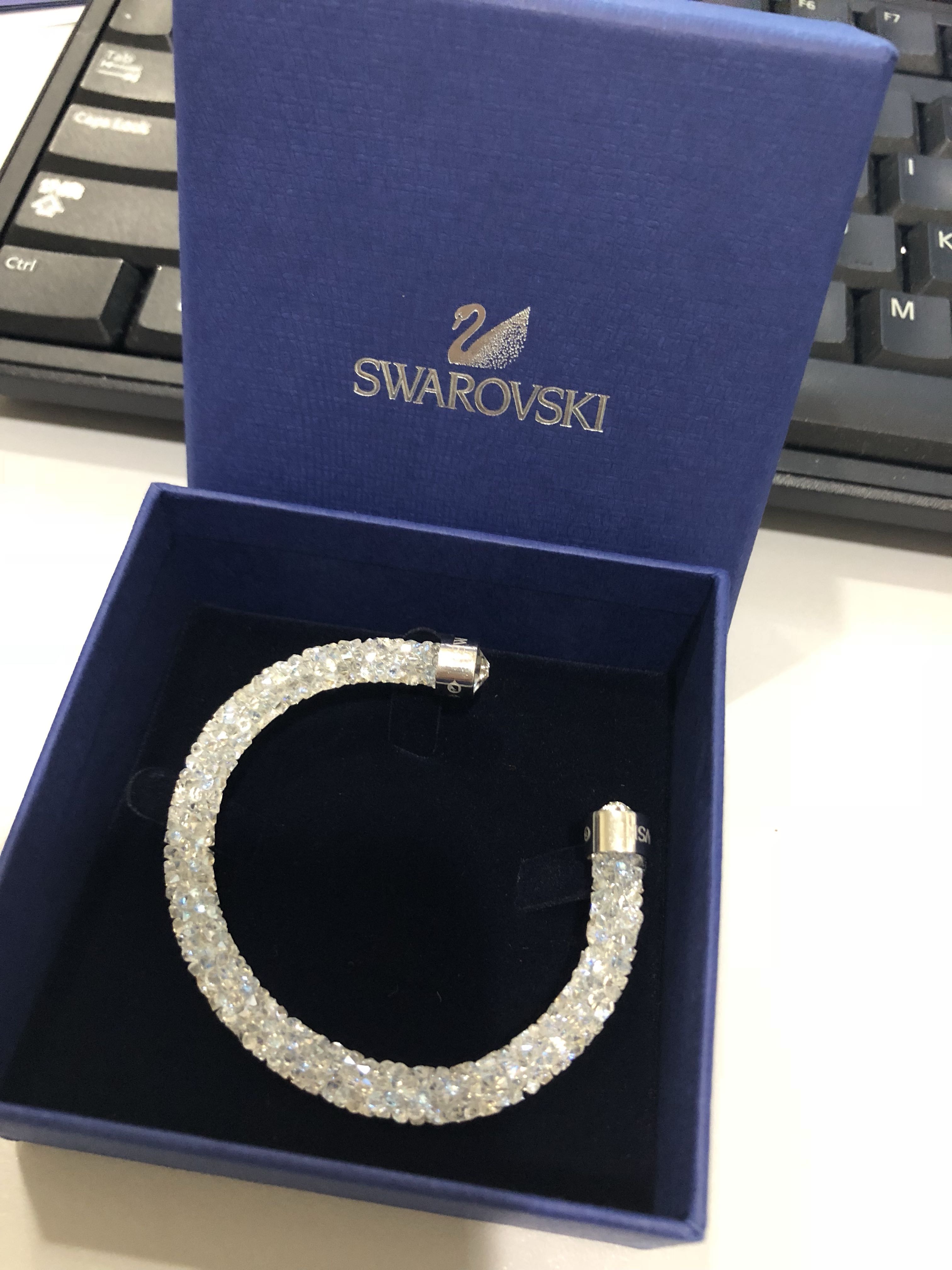Swarovski white crystaldust cuff top