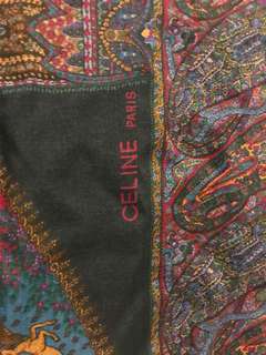 Authentic Celine large square shawl/scarf