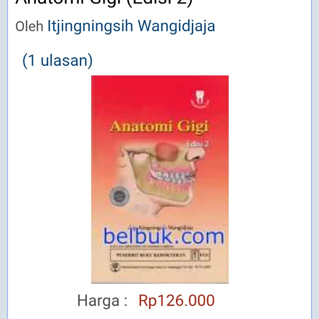 Buku Anatomi Gigi Buku Alat Tulis Buku Pelajaran Di Carousell