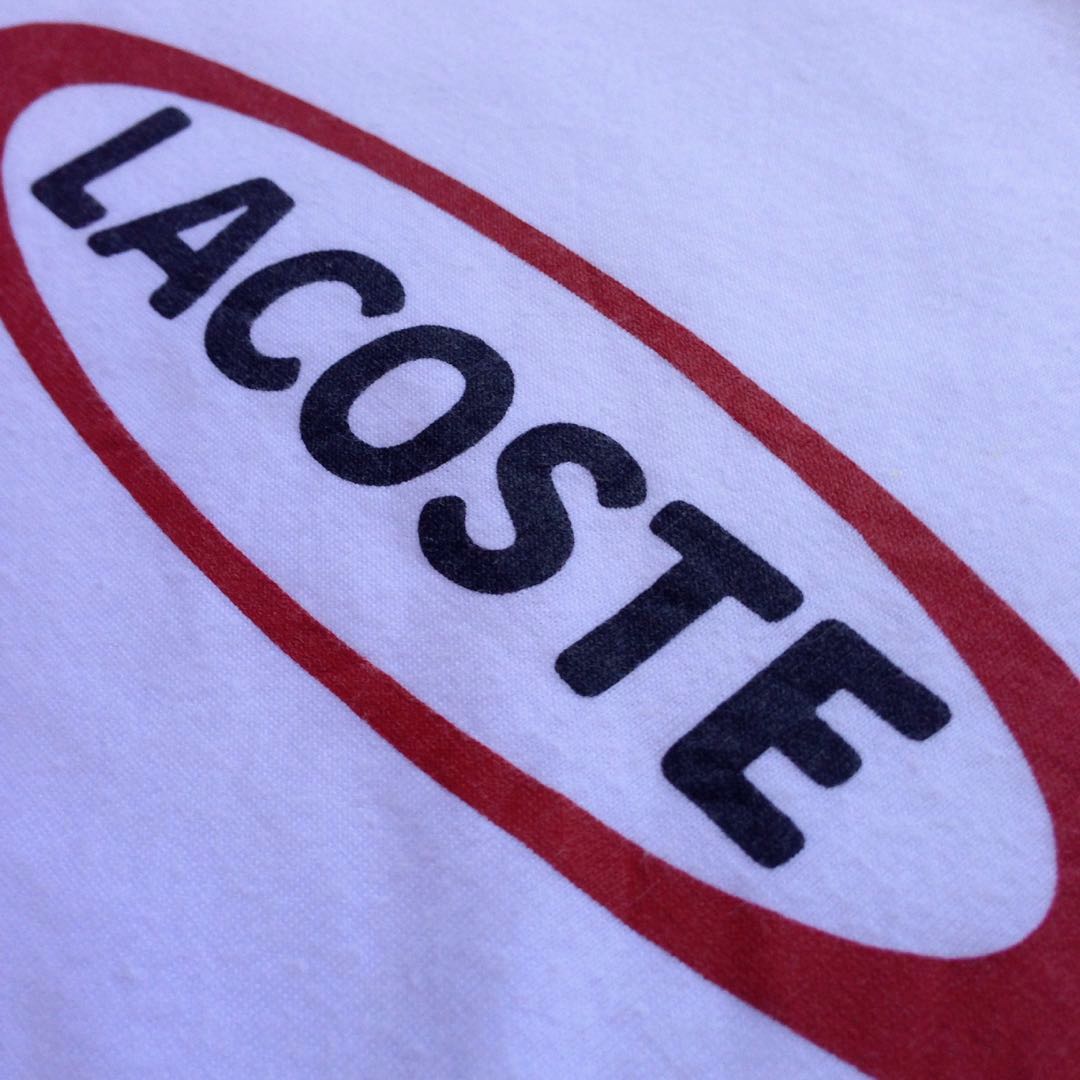 Lacoste Slogan Logo Tee T-shirt Top Women, Women's Fashion, Tops ...