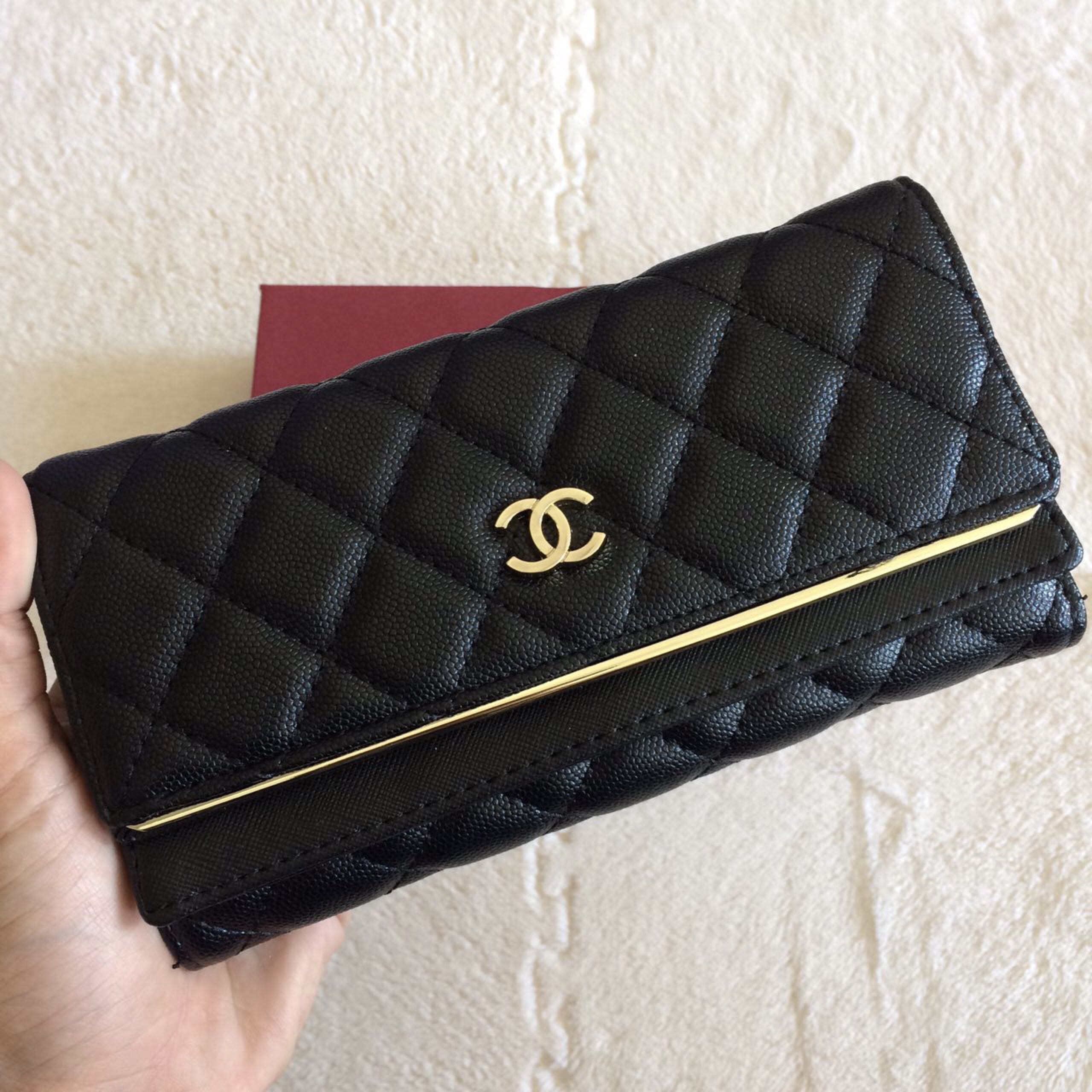 LELONG CHANEL Purse Wallet With Box
