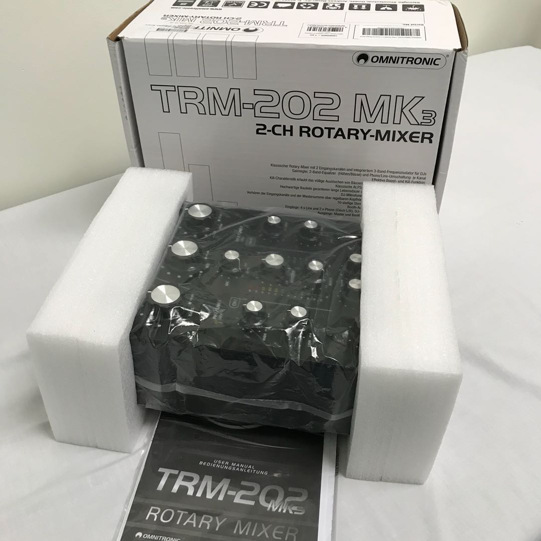 OMNITRONIC TRM202 Mk3 Rotary DJ Mixer, Hobbies & Toys, Music & Media