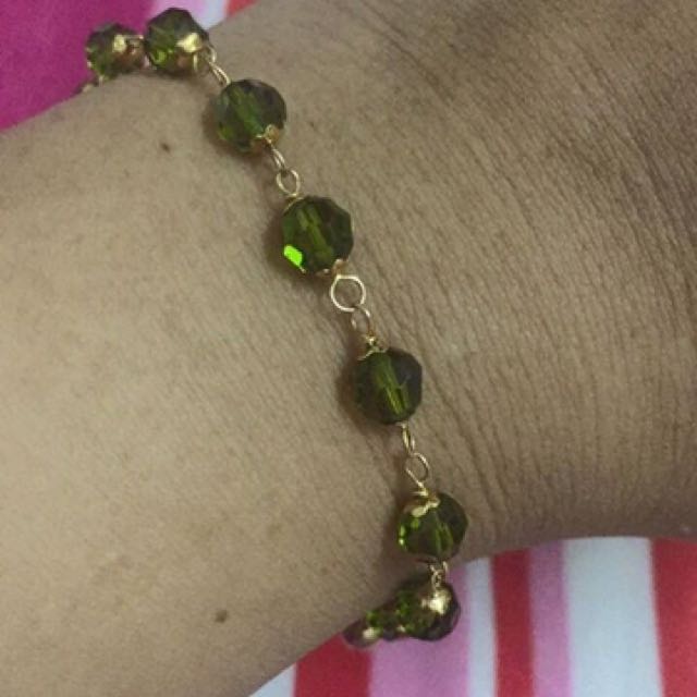 Rantai Tangan Gelang Kristal Emas 916 Women S Fashion Jewellery On Carousell