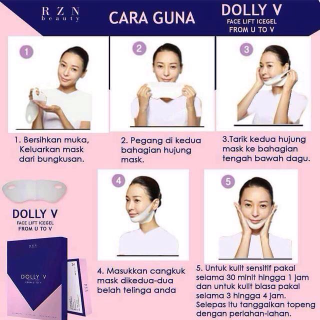 Dolly V Shape Mask By Rzn 5pcs Processing Proceed Upon Full Payment Received Via Bank Transfer Health Beauty Makeup On Carousell