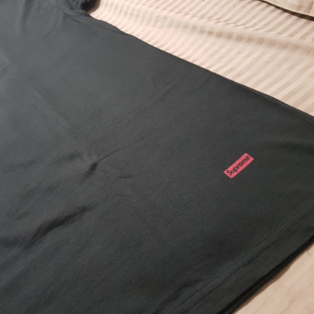 Supreme Hanes Black Tee M, Men's 