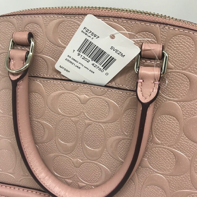Coach signature debossed patent leather mini sierra satchel deals