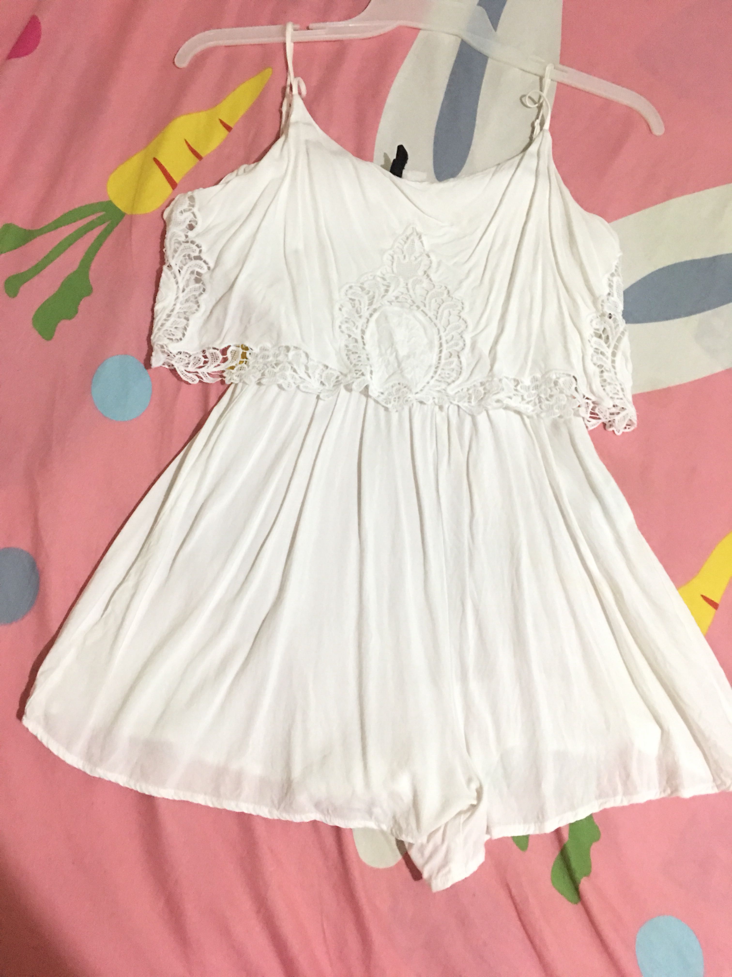 h&m white romper