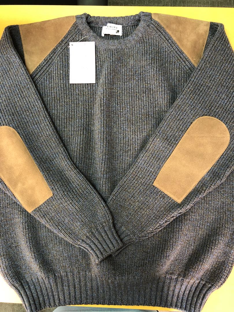Elbow patch outlet mens sweater