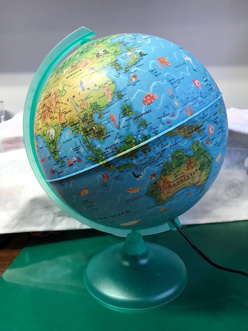 Nova Rico World Globe Can Plug In Light Up Size 300mm Nova Rico World Globe Can Plug In Light Up Size 300mm 80mm Plastic Stand Made Italy Books Stationery On