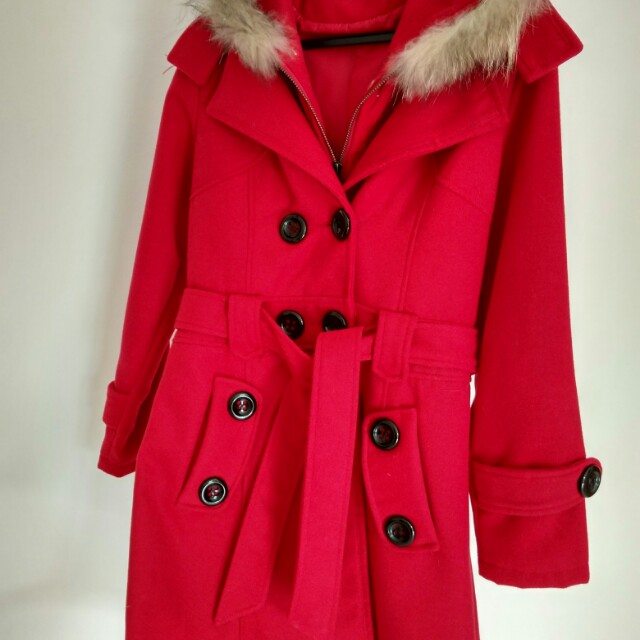 Red on sale coat petite