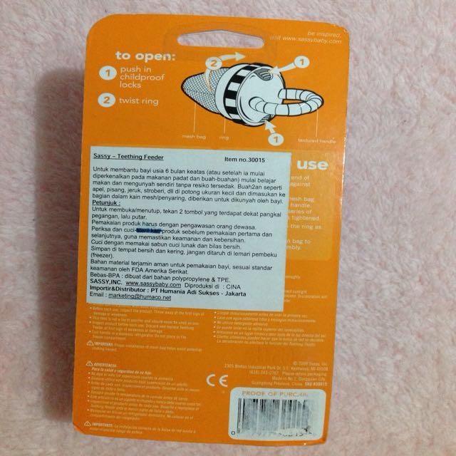 Sassy Teething Feeder Babies Kids Nursing Feeding On Carousell