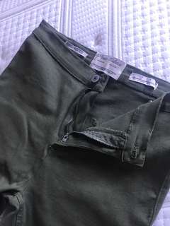 High Waist Green Jeggings