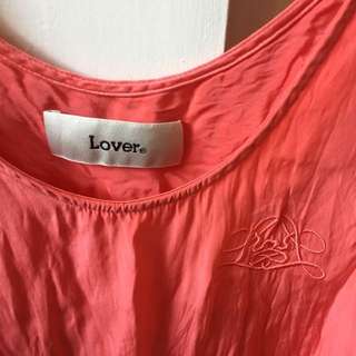 LOVER Salmon 100% silk singlet SZ 6