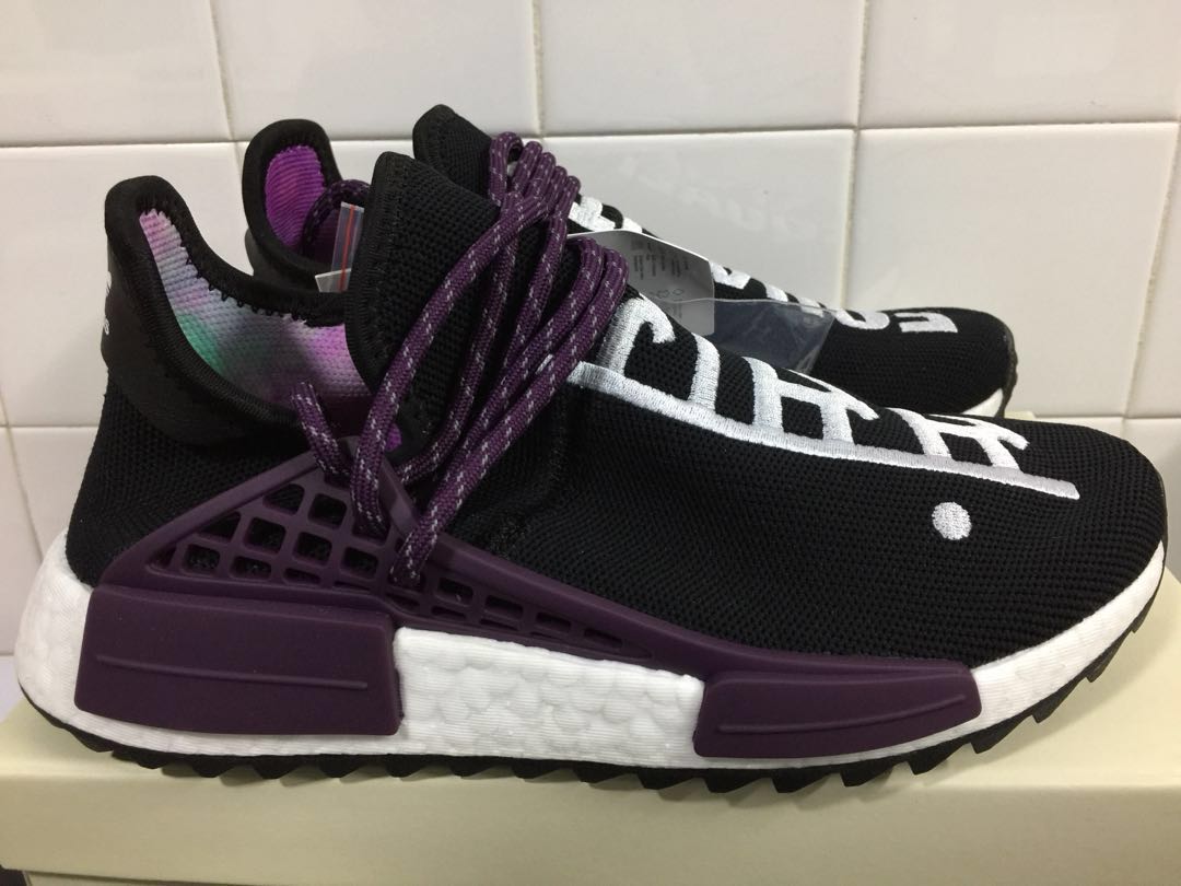 Adidas NMD Hu Holi black purple Women s Fashion Footwear