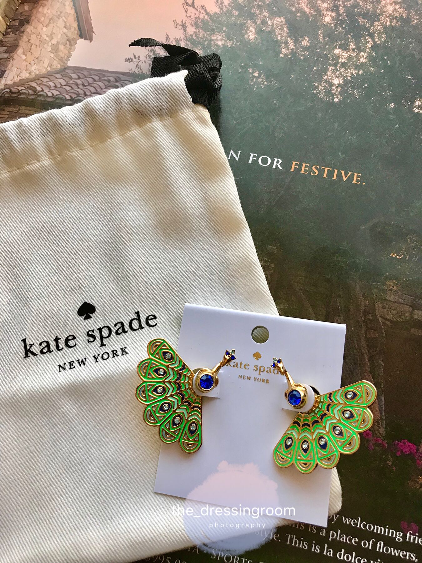 Kate spade clearance peacock earrings