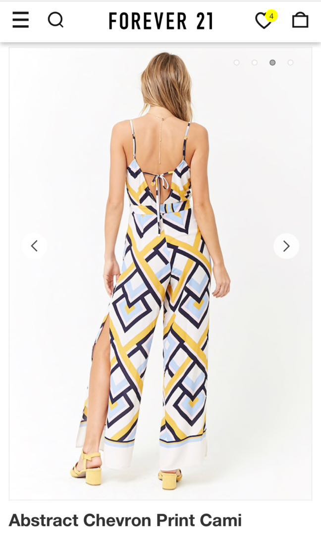 Bwwt Forever 21 Abstract Chevron Romper Women S Fashion Clothes