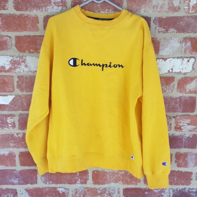 yellow crew neck champion