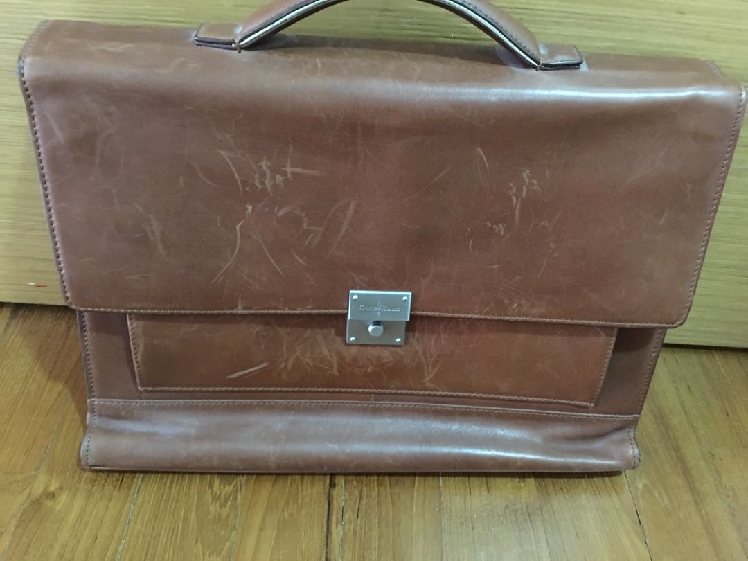 cole haan leather laptop bag