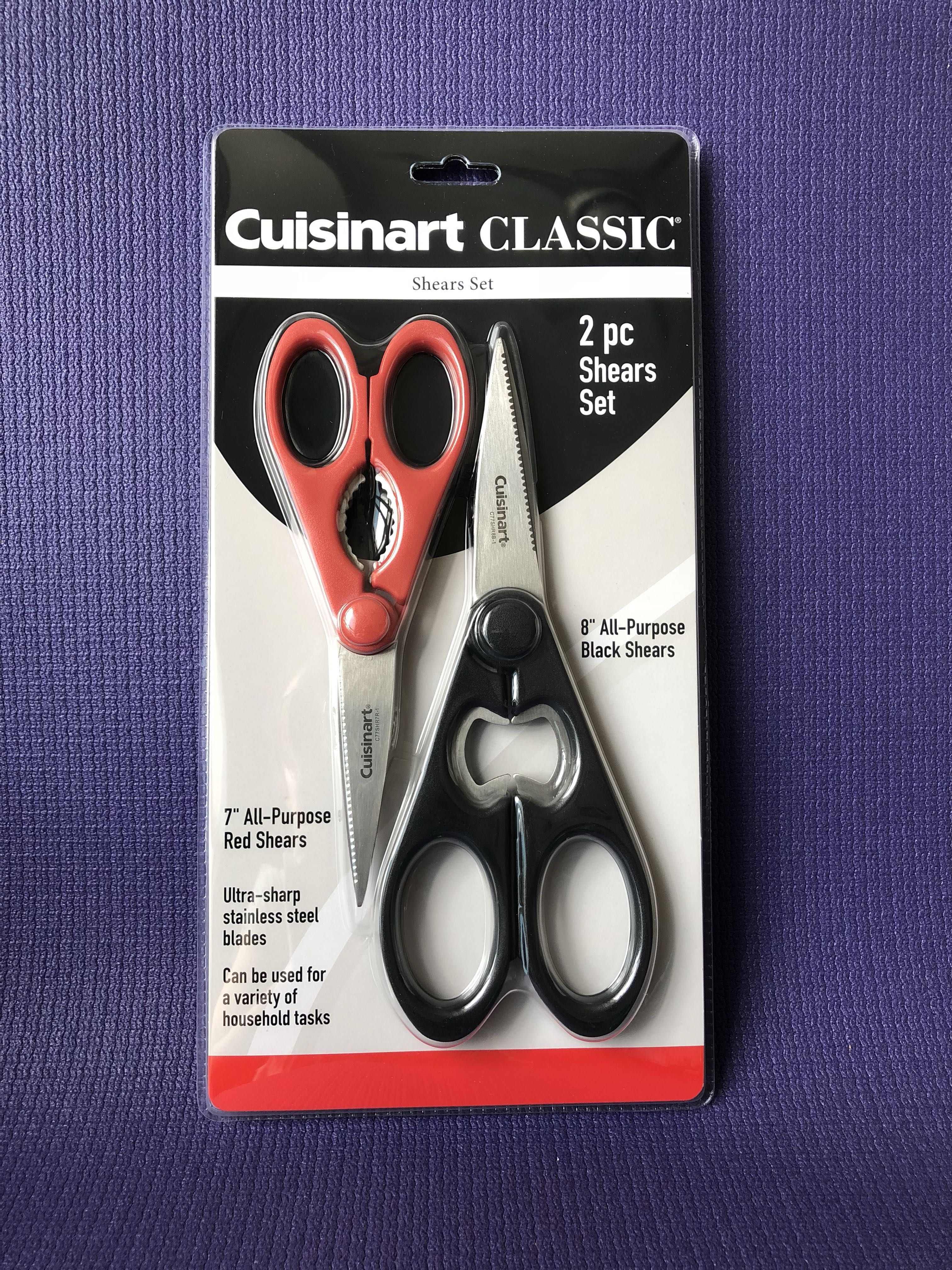 Cuisinart C77-2PSHR8B7R Classic Shears 2-Piece Set, 8 Black and 7 Red
