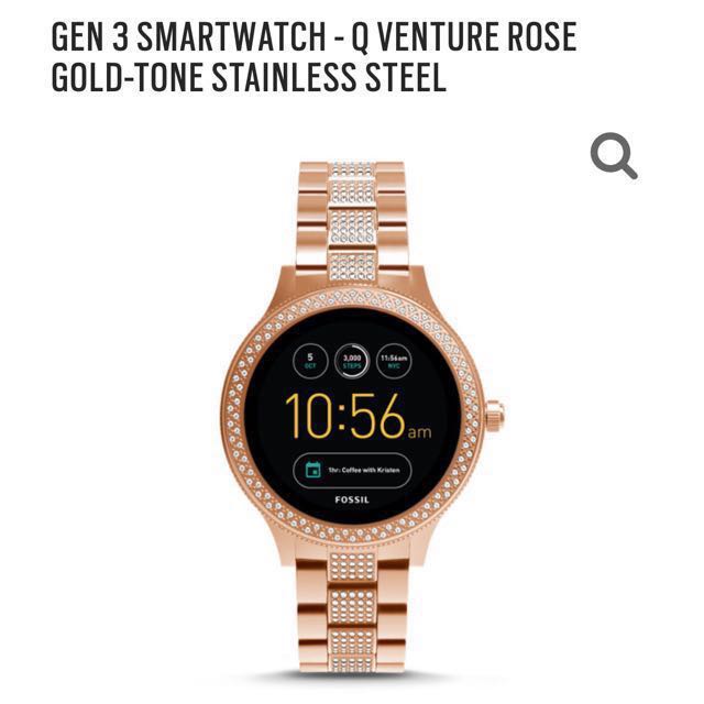 Fossil Q Venture Rose Gold Gen 3 Mobile Phones Gadgets Wearables Smart Watches on Carousell