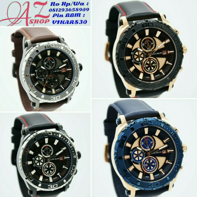 Jam Tangan Pria Alain Delon Ad 422 Leather Kulit Original Murah Fesyen Pria Jam Tangan Di Carousell