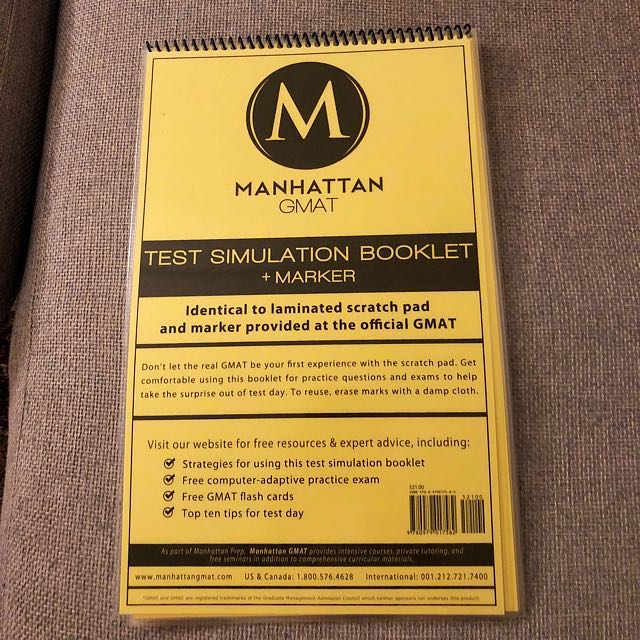 Manhattan Gmat Simulation Booklet Books Stationery Stationery